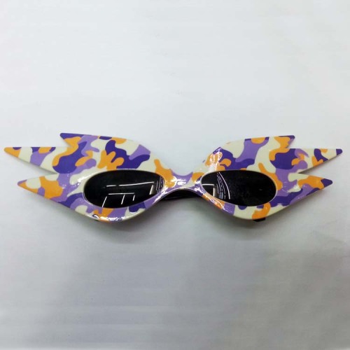 Supply Al1241c Party Fun Glasses Multicolor Camouflage Triangle Glasses Unisex Glasses 