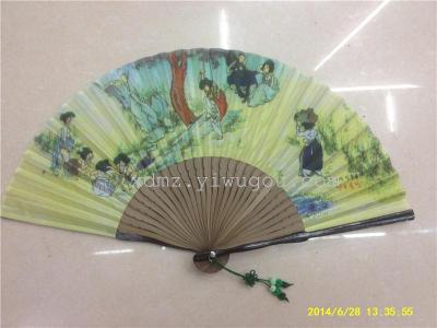 wholesale silk fan/2014 new folding fan/betterfly love flower/ woman gifts