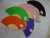 The factory sells many color white paper fan children's book and painting fan sales network all over the country welcome