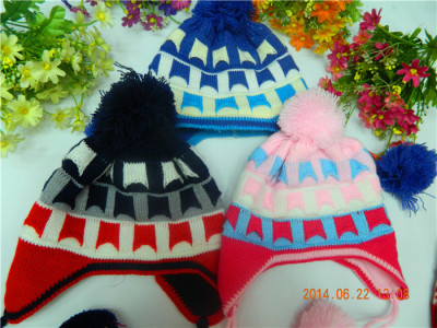 Eyelids Hat Korea version of the new children's hats caps earmuffs hats knitted hats Pocket baby hedging caps