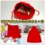 13X18CM large red warp knitted velvet bag pocket spot