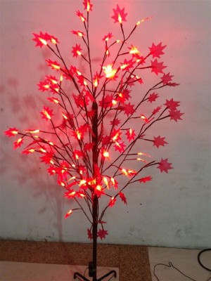 Red Maple Leaf Chinese Restaurant LED lights tree