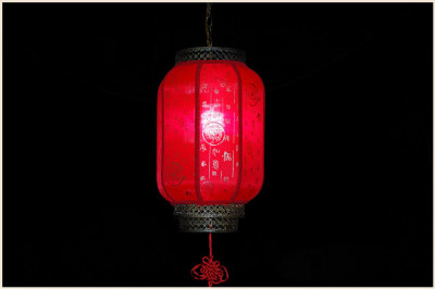 Ad silk Lantern the Lantern classical iron imitation parchment lamp gourd-shaped barrel hotel decoration