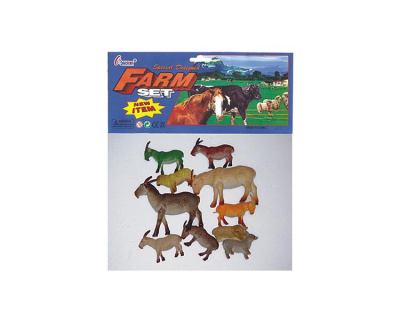 Series of plastic-lined plastic farm animals, poultry farm animals