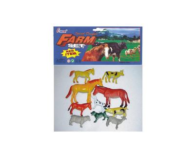 Series of plastic-lined plastic farm animals, poultry farm animals