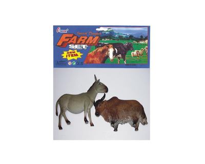 Series of plastic-lined plastic farm animals, poultry farm animals