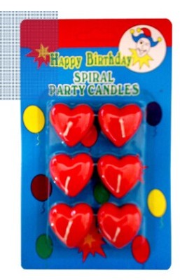 Birthday party Romance package smokeless blister card heart candles