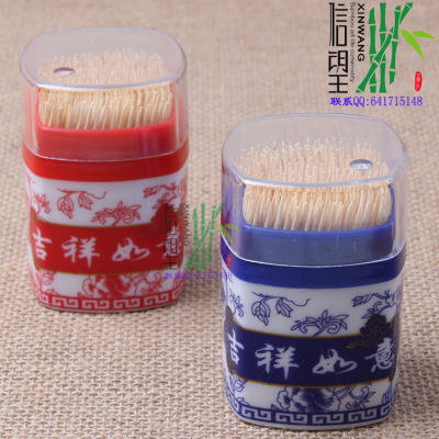 031 Toothpick Wholesale Blue and White Square Toothpick Promotional Gift Toothpick Advertising Formulation Toothpick Distribution Toothpick