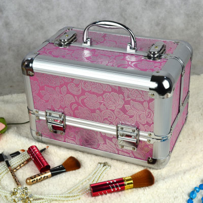 Guanyu spot wholesale double aluminum professional cosmetic case bulk jewelry box cosmetic Kit