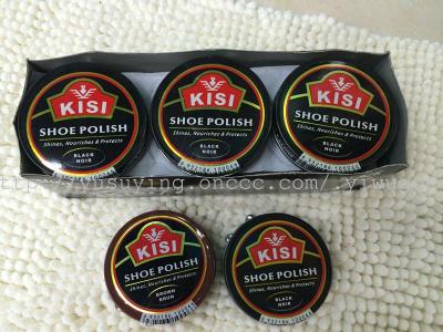 Kisi shoeshine iron boxed oil premium leather treatments waxed oiled leather shoes Black Brown