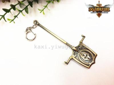 Factory direct Keychain weapon models LOL League of legends surrounding animation alloy pendants