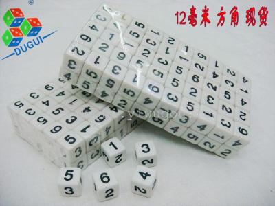 Plastic Arabic numeral dice 1-6 numeral dice, multifaceted numeral sieve, cultural and educational appliance