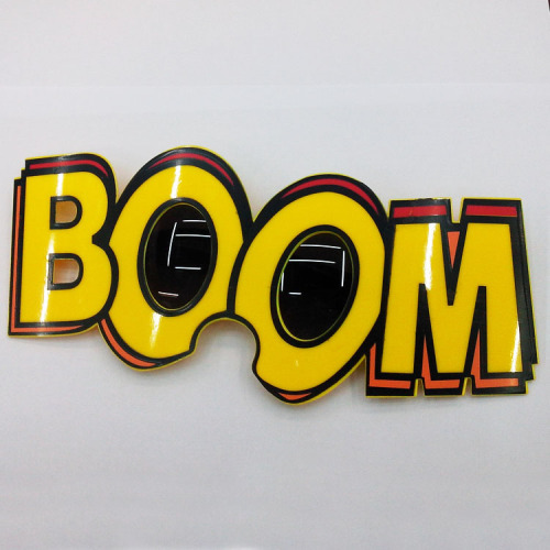 supply al1415 factory direct ball fun glasses multi-color english letter boom glasses