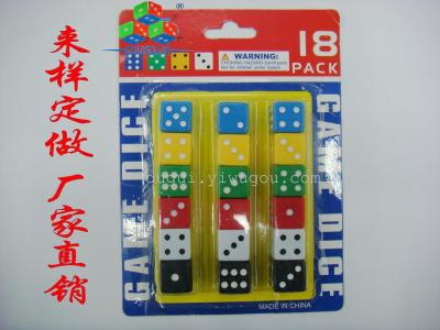 Suction card dice, plastic dice, acrylic color transparent color hanging card packaging