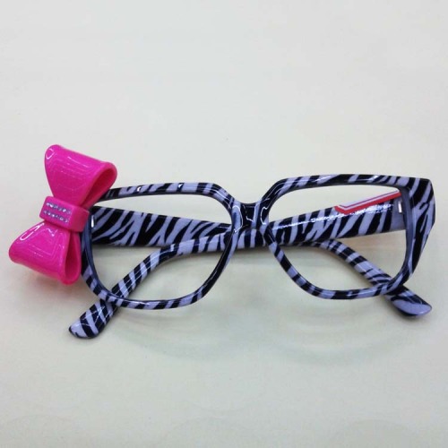 manufacturers supply new dance fun glasses al1391 striped printing semicircle glasses with bow
