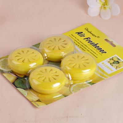 Factory direct solid aromatic air freshener air freshener 4pcs round cake air freshener