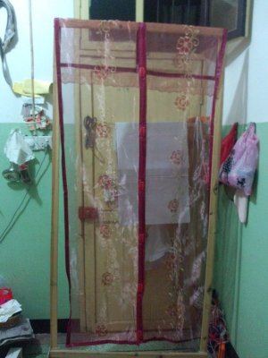 Mosquito screen door in summer embroidery curtain encrypted magnetic soft screen door salmonella wear-free magnetic
