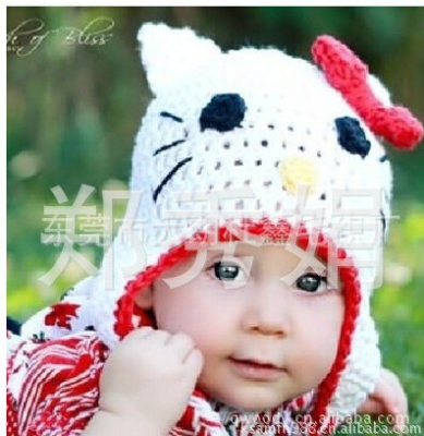 In Europe and the United States, the popular handmade hat/cute baby animal modeling hat/children's baby line good material handmade hat