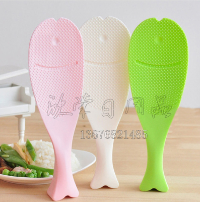 Korean Creative Meal Spoon Vertical Fish Type Non-Stick Rice Spoon Meal Spoon Fish Shape Meal Spoon Standing Meal Spoon