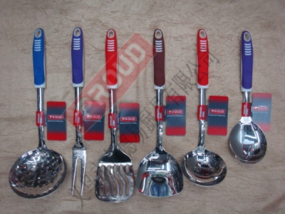 6770 stainless steel utensils, stainless steel spatula spoon, slotted spoon, meat fork, dinner spoon