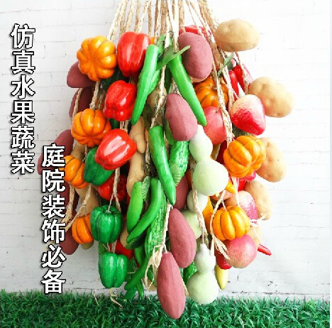 Emulational Fruit/Simulation Vegetables/Fruit String Teng Agritainment Decoration Simulation Ornaments Simulation Chili String