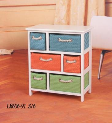 Wood Cabinet Flower Stand Bedside Table Storage Box Retro Wood Cabinet