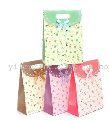 Premium gift bag cartoon animal print bow tie Velcro Velcro pouch gift bag jewelry pouch