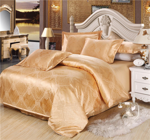 yiwu snow pigeon modal tencel tribute silk jacquard four-piece set high-end luxury wedding bedding