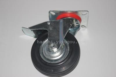 Flat Wheel with Brake Universal Industrial Casters