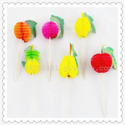 Creative wooden fruit toothpick craft toothpick party supplies
