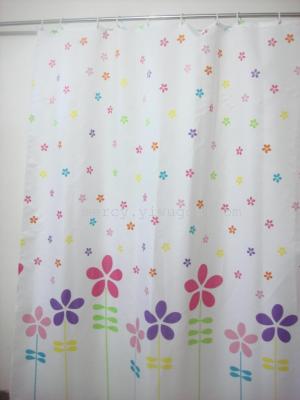 polyester pongee Stars leaflet-copper chain weighted with lead wire 180*200cm waterproof mildew shower curtain
