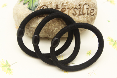 Black 0.8 nylon band Black Pearl String rope end made by the Korean version of upscale hair bands jewelry