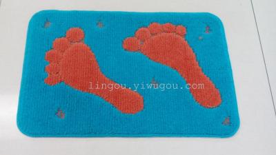 Microfiber Jacquard absorbent non-slip rubber soles for carpet