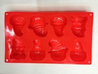 8 even sections of the Christmas edition silicone cake mold mould oven
