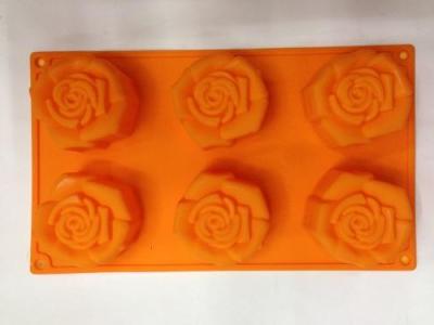 6 even stereo rose silicone Cake Pan pastry dessert mold-oven