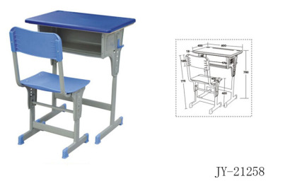Jy-21258 plastic steel hold desk and chair school office training desk and chair