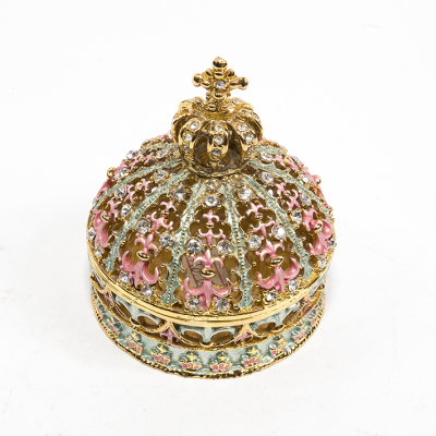 Yurt Gold-Plated Jewelry Box Hand Painting Crafts for Free