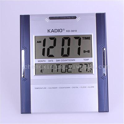 KADIO KD-3810 large clock calendar temperature alarm clock