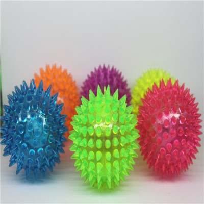 10.0 glitter massage ball glitter hairball inflatable pet toy TPR toy
