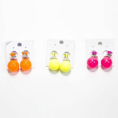Jelly beads, imitation zircon earring ornaments