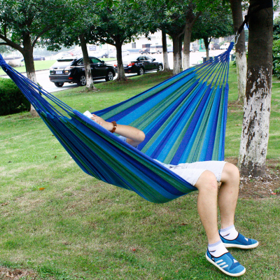 Single Double Thick Canvas Hammock Outdoor Camping Dormitory Bedroom Swing