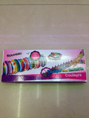 Boxed band DIY Rainbow rubber bands silicone bracelet new European and American popular educational toys