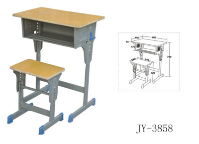 Jy-3858 single-column single-layer square chair with single column solid wood multi-layer desk and chair