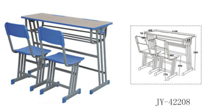 Jy - 42208 double tri - oblique column fixed unlift plastic bag for students' desks and chairs