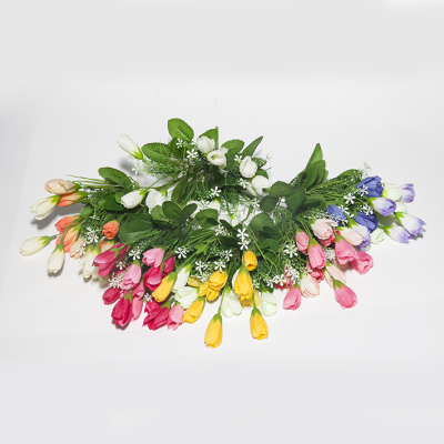 Heads of 15 flowers magnolia plastic foam imitation plant leaves flowers