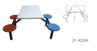 Jy-82408 four-person comfortable fiberglass table high quality fiberglass table