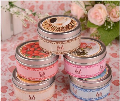 Smokeless fragrance to smell tinplate cans romantic wedding gift candle