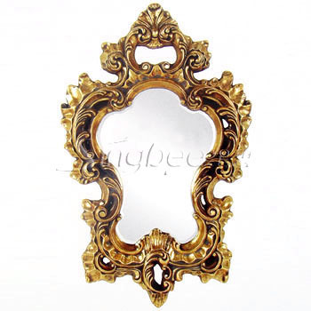 Elegant continental framed vanity mirror vintage Pu high-end decorative mirror bathroom mirror fireplace console mirror
