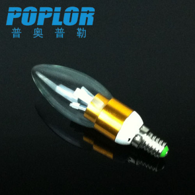 3W/ LED candle lamp / PC cover / aluminum / LED tip bubble / bulb lamp / IC constant current / LED lamp