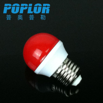 3W/LED bulb lamp /G45/ plastic LED lighting /LED lamp / colour bulb/ red COVER /PC material